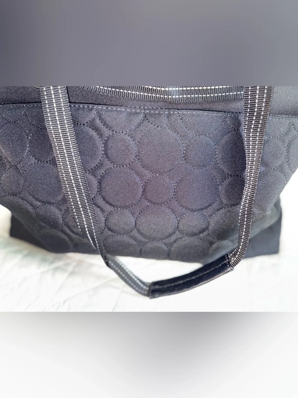 Thirty-One Vary You Varying Backpack Tote - Black Quilted Bubble - Picture 6 of 6